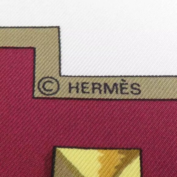 Auth HERMES Carre 90 Scarf Multicolor Silk - Picture 9 of 10